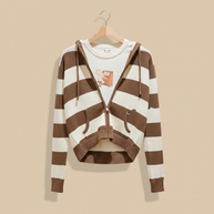 WW | Strickjacke mit Kapuze und Reißverschluss