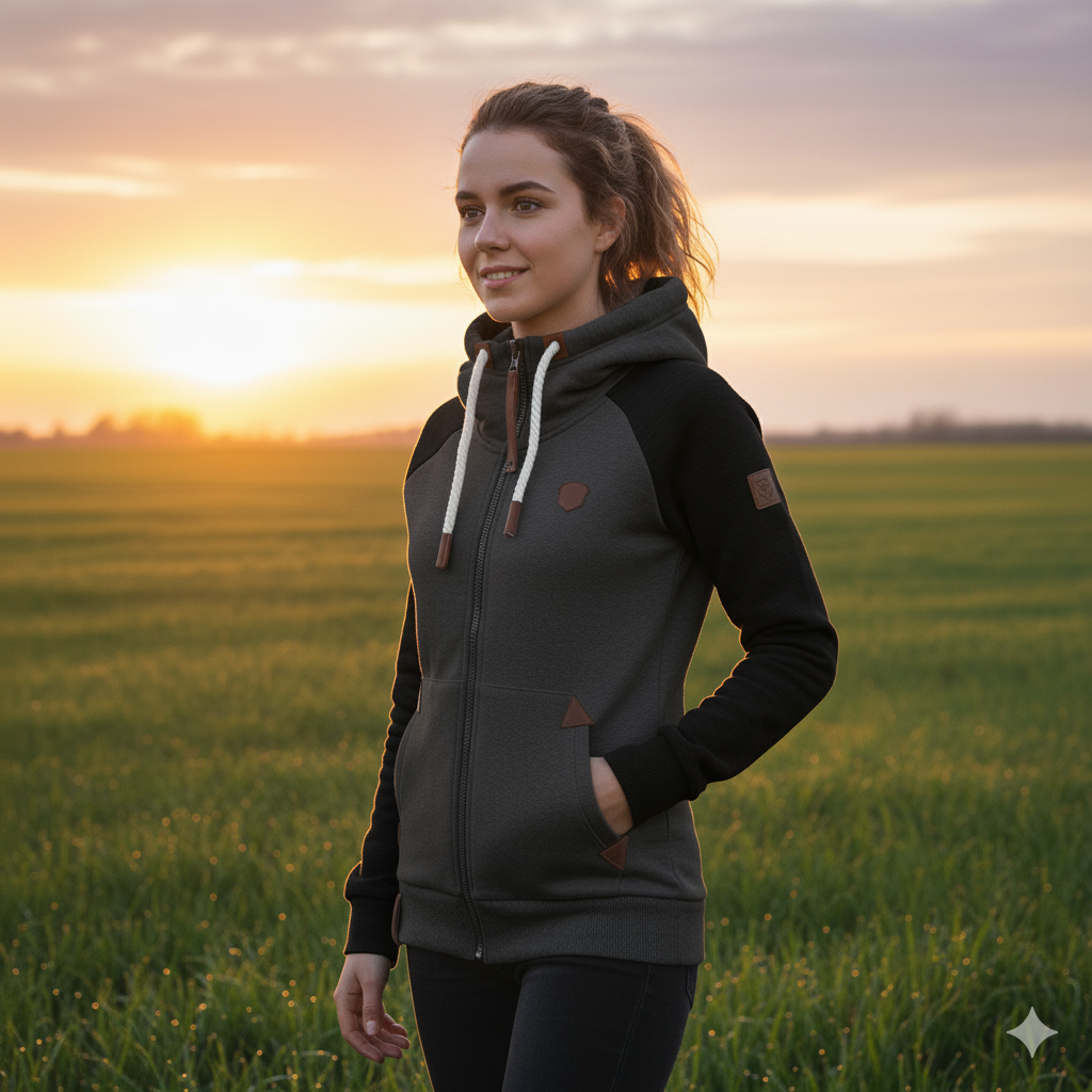 WW | Lässiges Sweatshirt mit Halbem Reißverschluss