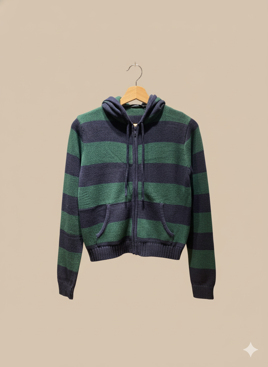 WW | Strickjacke mit Kapuze und Reißverschluss