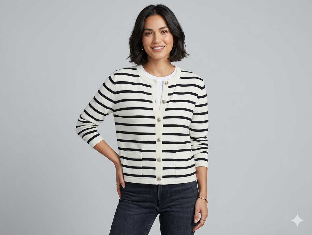 Gestreifter Cardigan