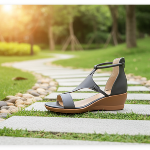 WW - Bequeme orthopädische Keilsandalen für Damen | Lässige Keilsandalen aus Leder mit Fußgewölbeunterstützung