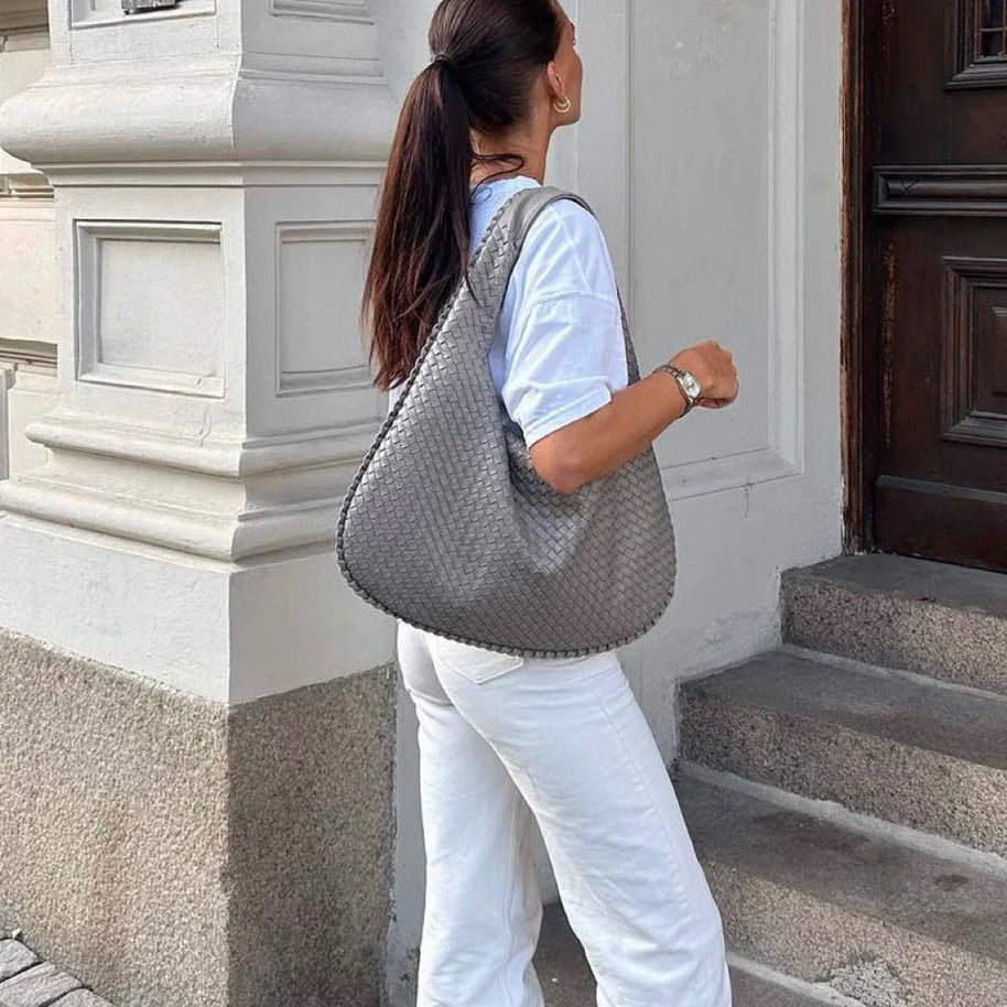WW | Reißverschluss Große Gewebte Tasche Umhängetasche