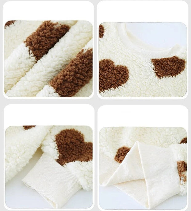 WW | Lässiger Winterpullover mit Herzen für Damen