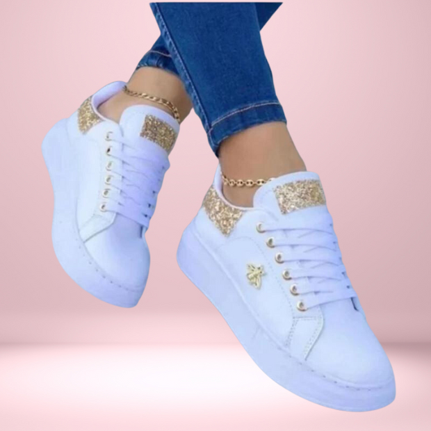 WW | Turnschuhe Schritt Mit unseren schillernden, mit Glitzer verzierten Turnschuhe in den Style