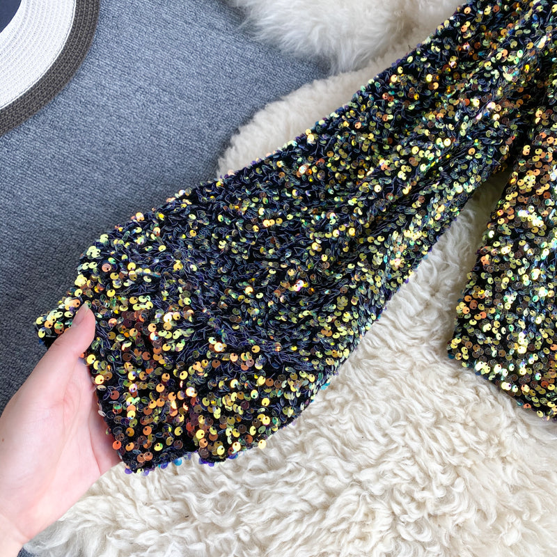 WW | Glitzerndes Top mit einem Schulterträger