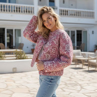 WW | Elegante und bequeme Damen-Steppjacke mit floralem Muster