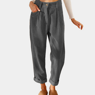 Damenhose in Cordoptik