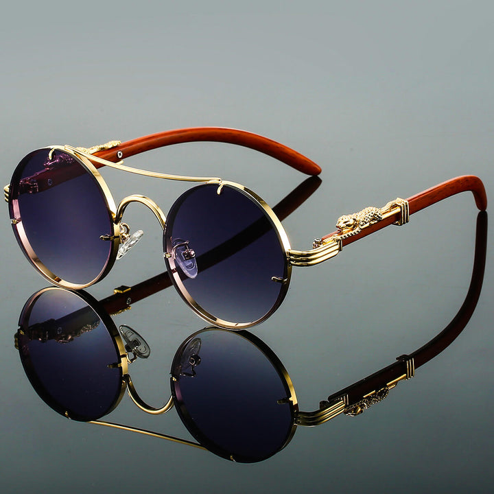 W&W Mode | Ovale Retro Sonnenbrille Aus Metall