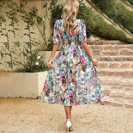 WW - Elegantes Midikleid mit V-Ausschnitt