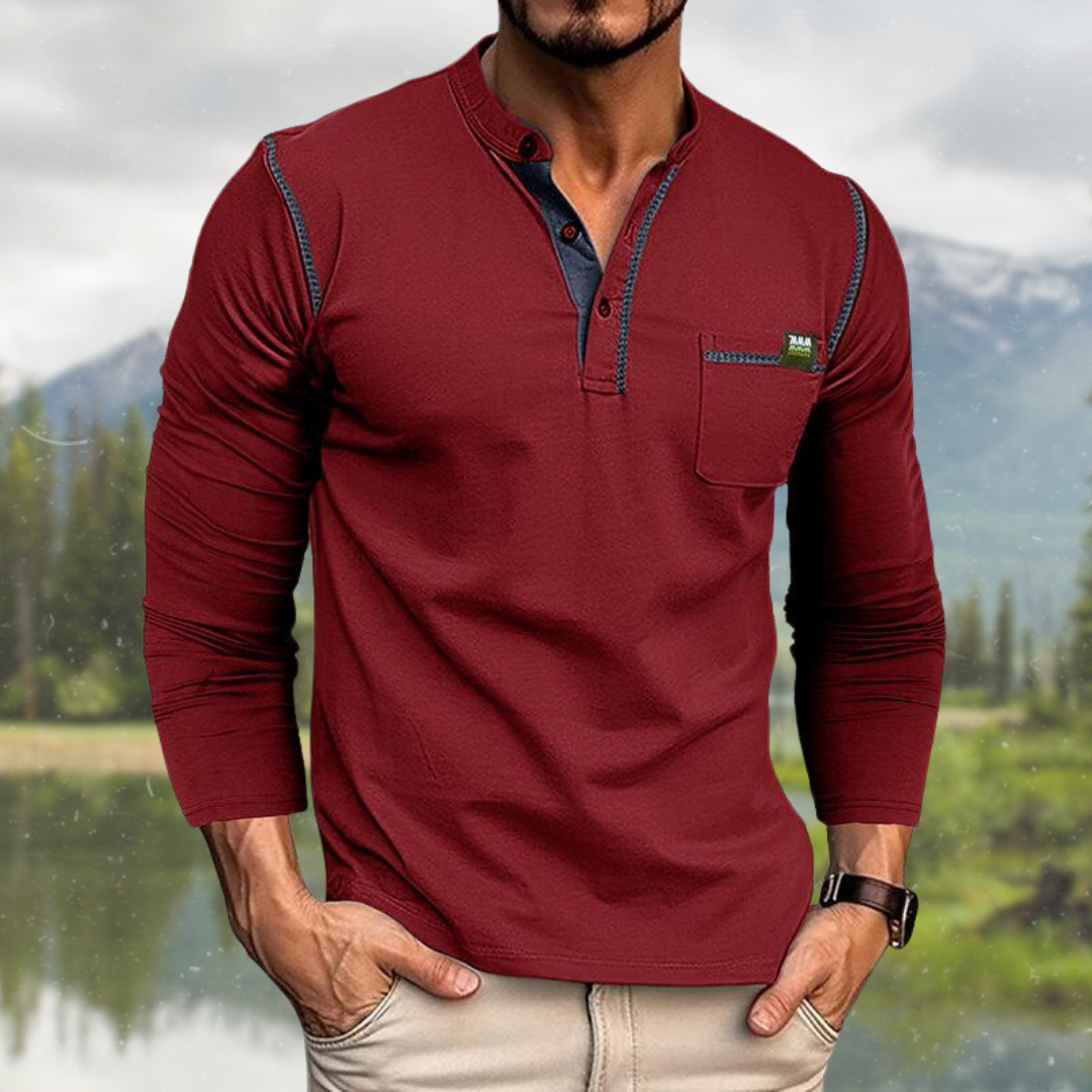 W&W Mode | Lässiges Langärmeliges Polohemd Für Herren