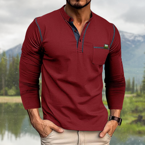 WW | Lässiges Langärmeliges Polohemd Für Herren