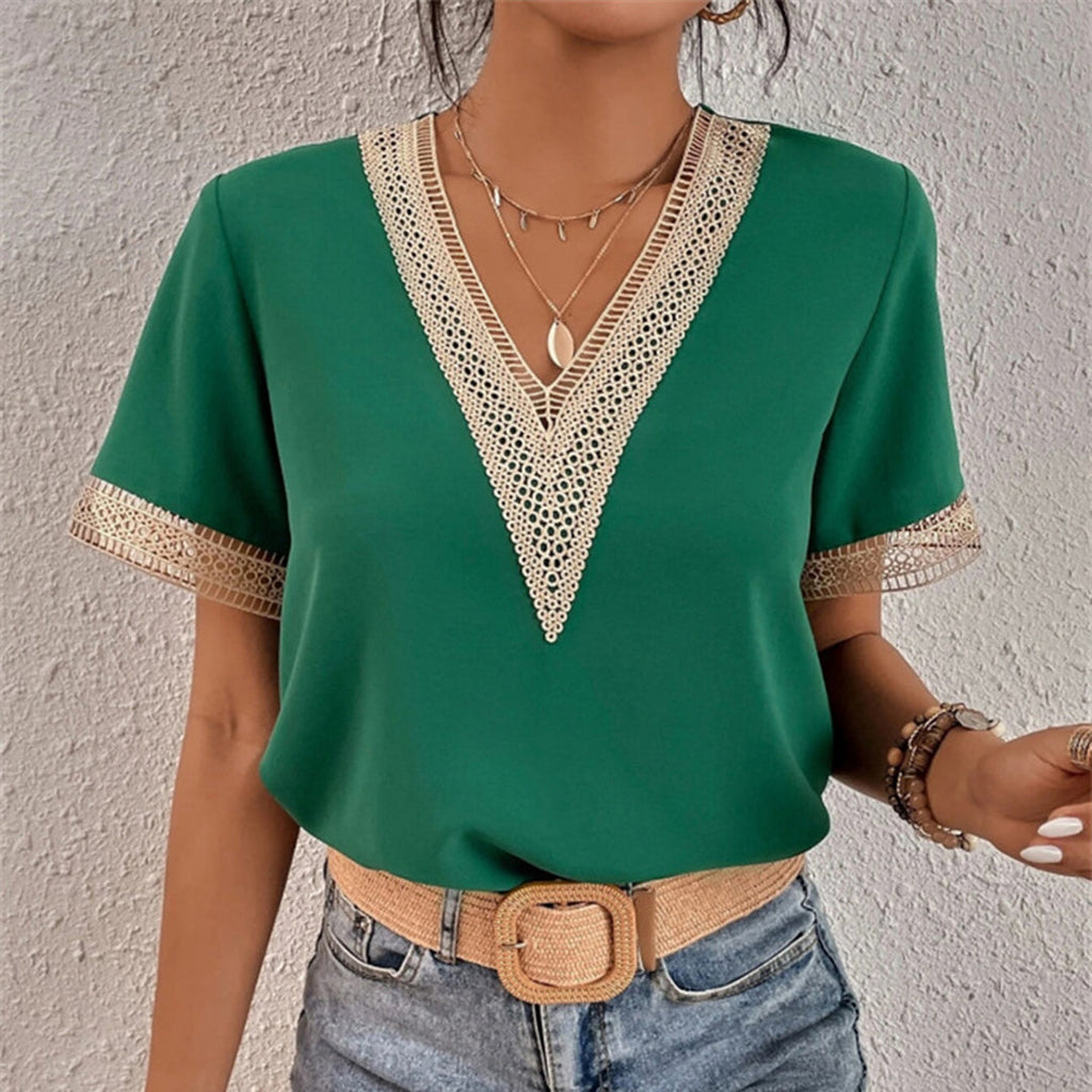 WW | Elegante Bluse für Damen Zweifarbig & Stilvoll