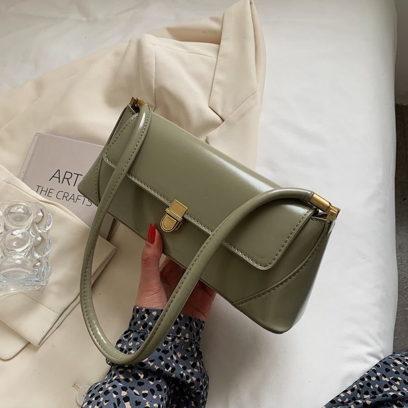 WW - Klassische Baguette-Schultertasche im Vintage-Stil