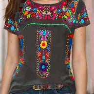 WW | Ethisches T-Shirt mit Blumenmuster