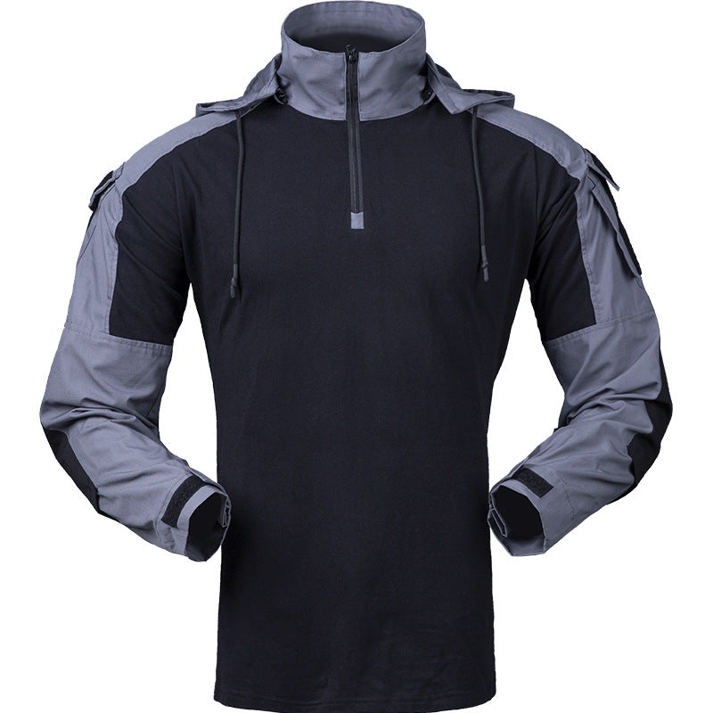 Herren-Einsatzjacke mit Kapuze und hohem Kragen