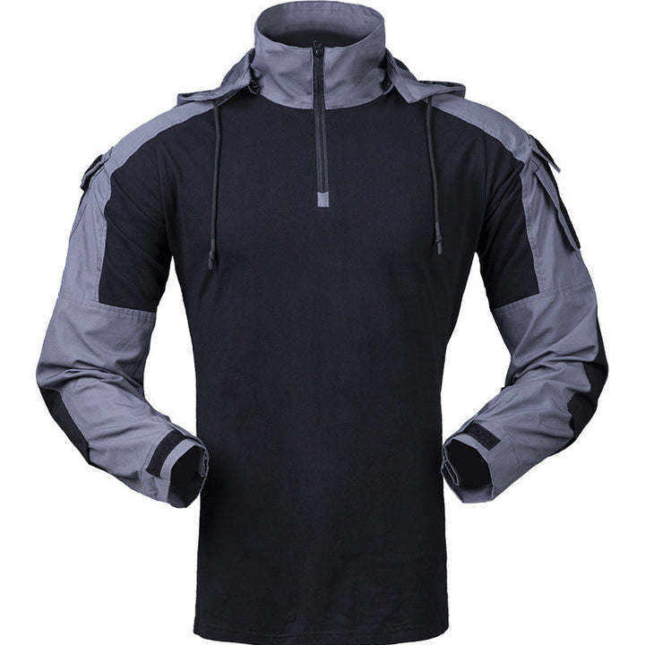 Herren-Einsatzjacke mit Kapuze und hohem Kragen