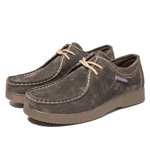 Wildlederschuhe mit rutschfester Sohle