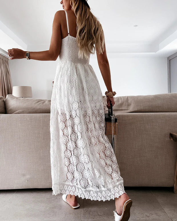 WW | Jumpsuit mit Spitzendruck