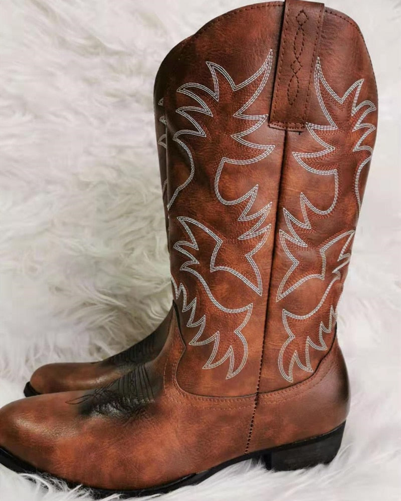 W&W Mode | Shared Stories Mid-Calf Stiefel