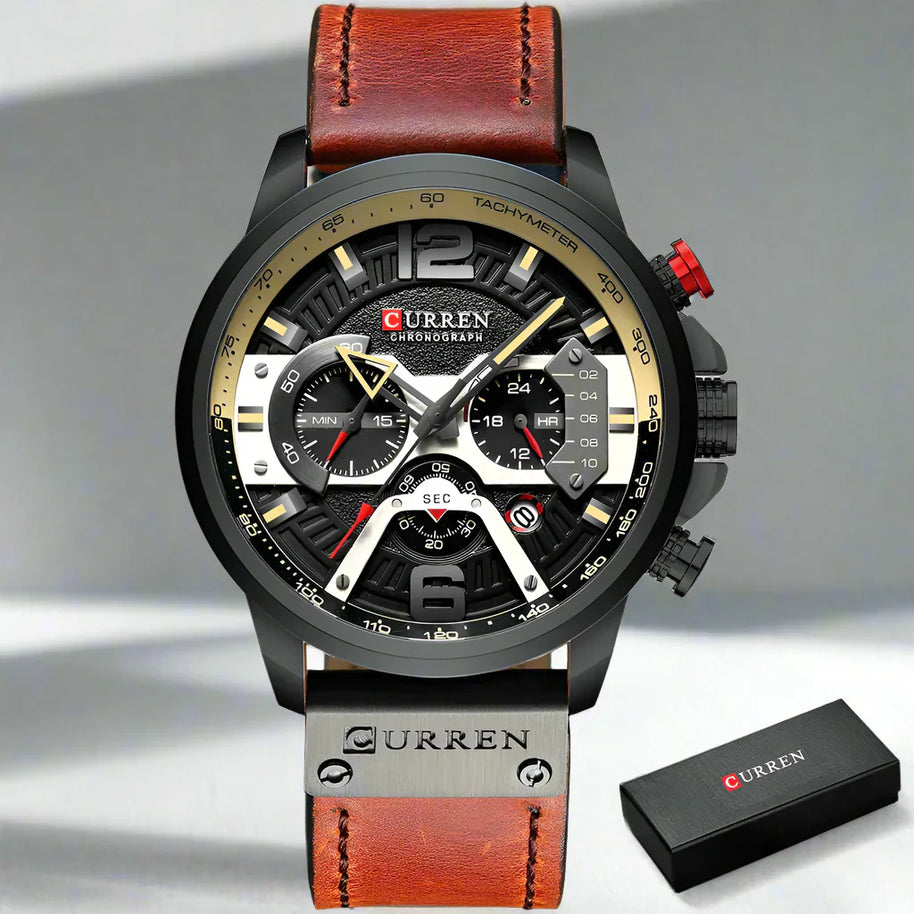 WW | Luxus Militär Leder Uhr Für Herren