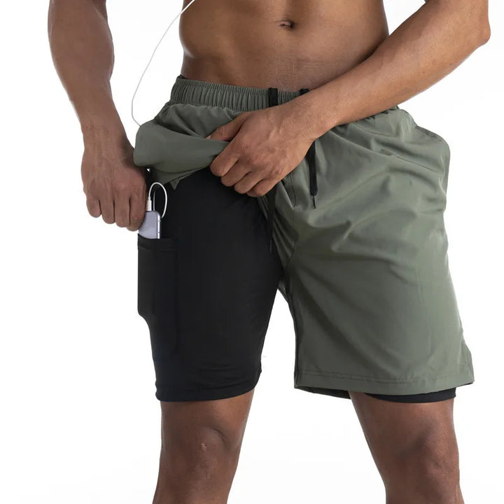 W&W Mode | 2 in 1 Laufshorts Mit Sicherer Tasche Leicht & Atmungsaktiv