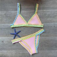 WW | Sexy Bikinis Sommer Frauen Badeanzug Handgehäkeltes Bikini-Set Badebekleidung Strand Badeanzug Biquini Frau Monokini