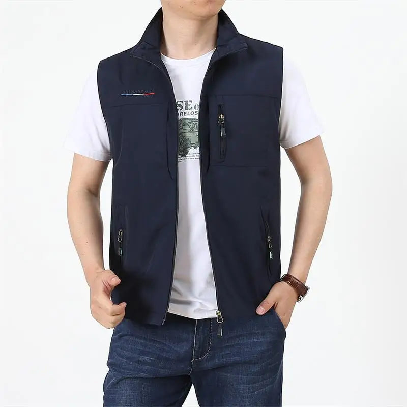 W&W Mode | Stilvolle Leichte Zwischenjacke Als Weste Für Herren Mit Kragen