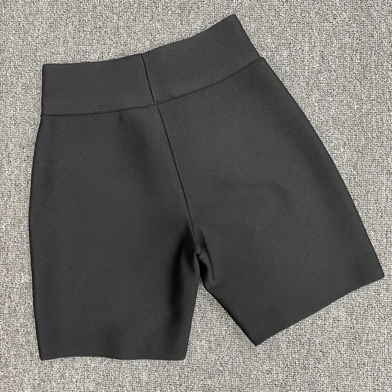 WW | Frauen Sport Outfit Damen Yoga Gym Fitness Schwarz Grau Weiß Laufen Rayon Bandage Shorts Hosen