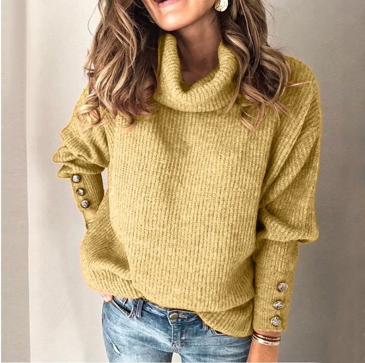WW | Oversized Warme Damen Rollkragenpullover