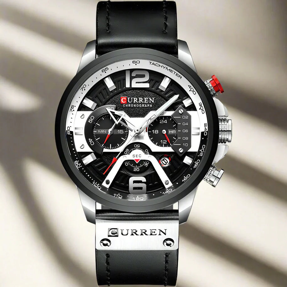 WW | Luxus Militär Leder Uhr Für Herren