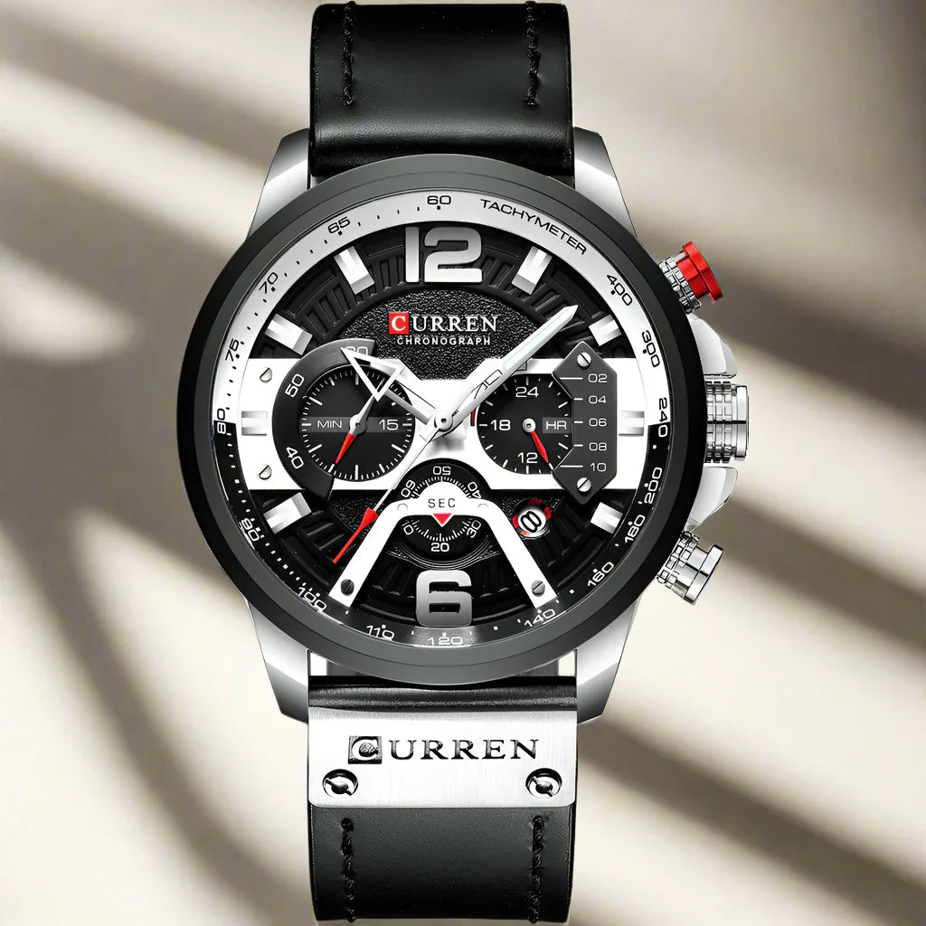 WW | Luxus Militär Leder Uhr Für Herren