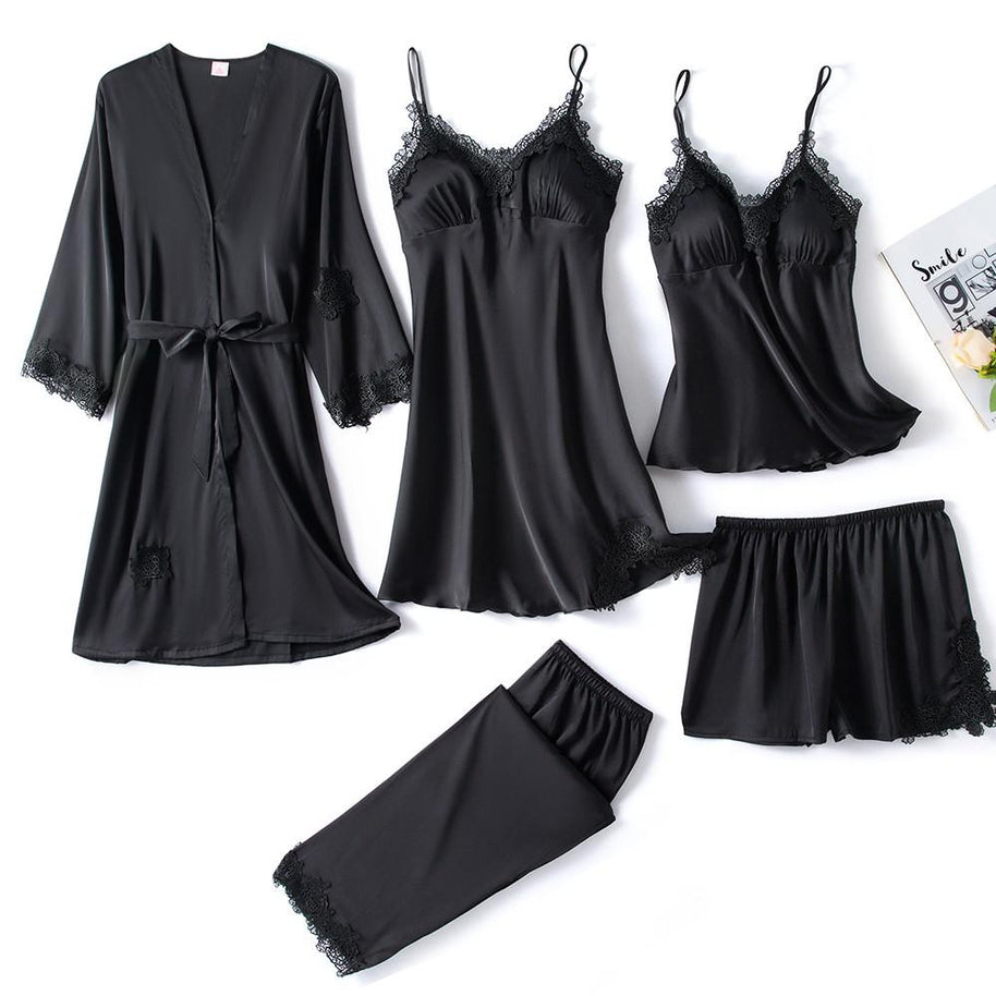 WW | Set aus Weichem Seidenpyjama