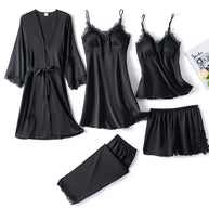 WW | Set aus Weichem Seidenpyjama