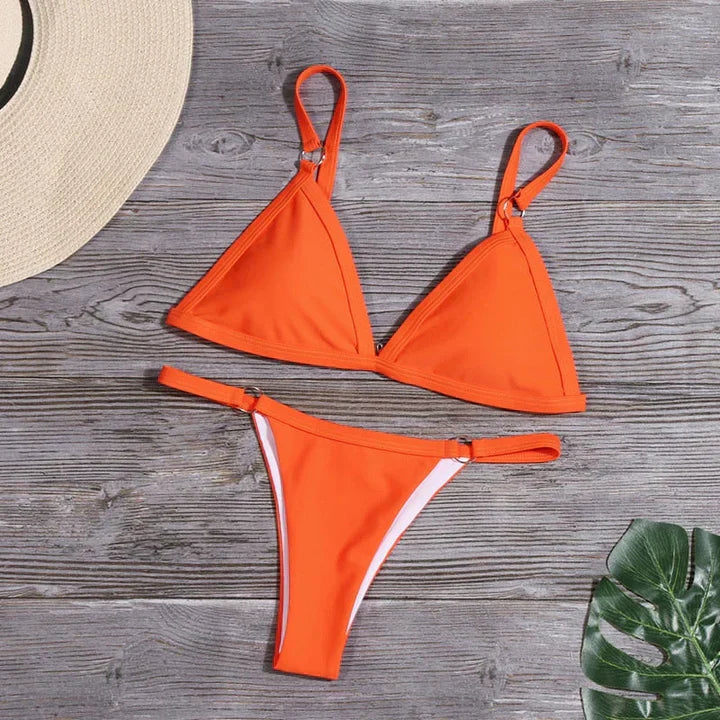 W&W Mode | Oranger Bikini Mit Ringdetails
