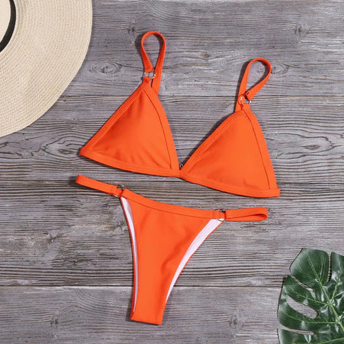 WW | Oranger Bikini Mit Ringdetails