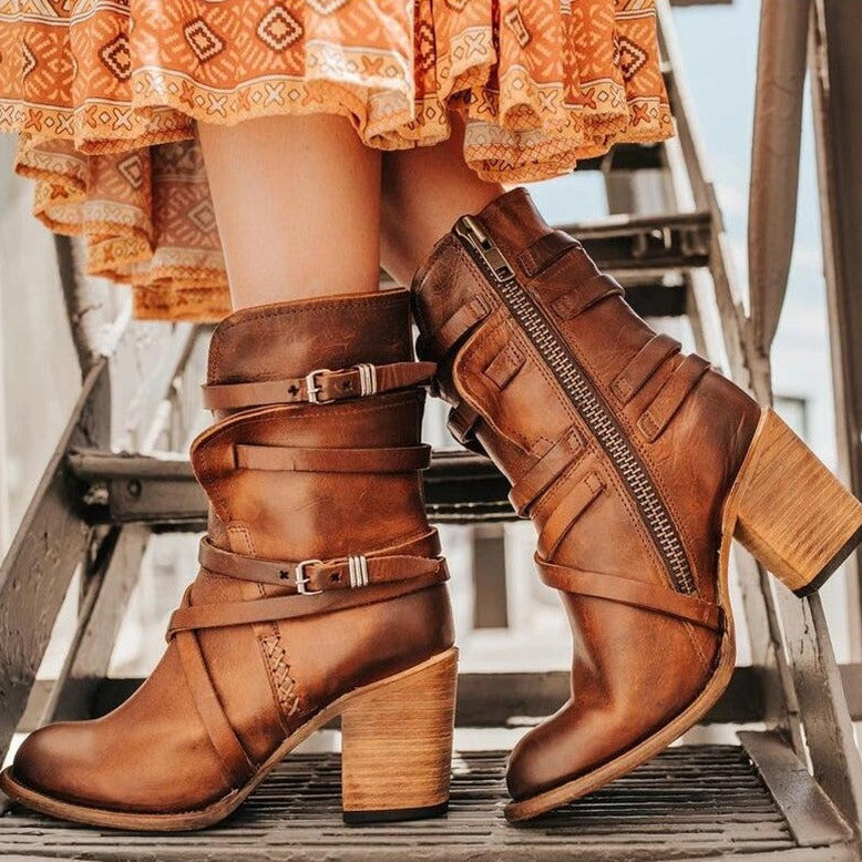 W&W Mode - Winter Damen Lederstiefel