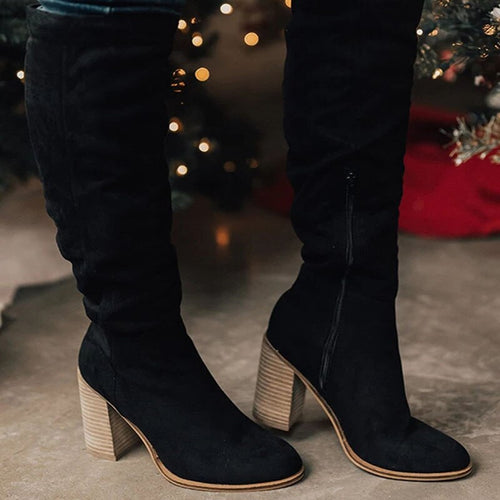 W&W Mode - Hochhackige Kniestiefel Für Frauen