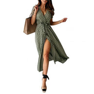 WW - Langes gepunktetes Kleid