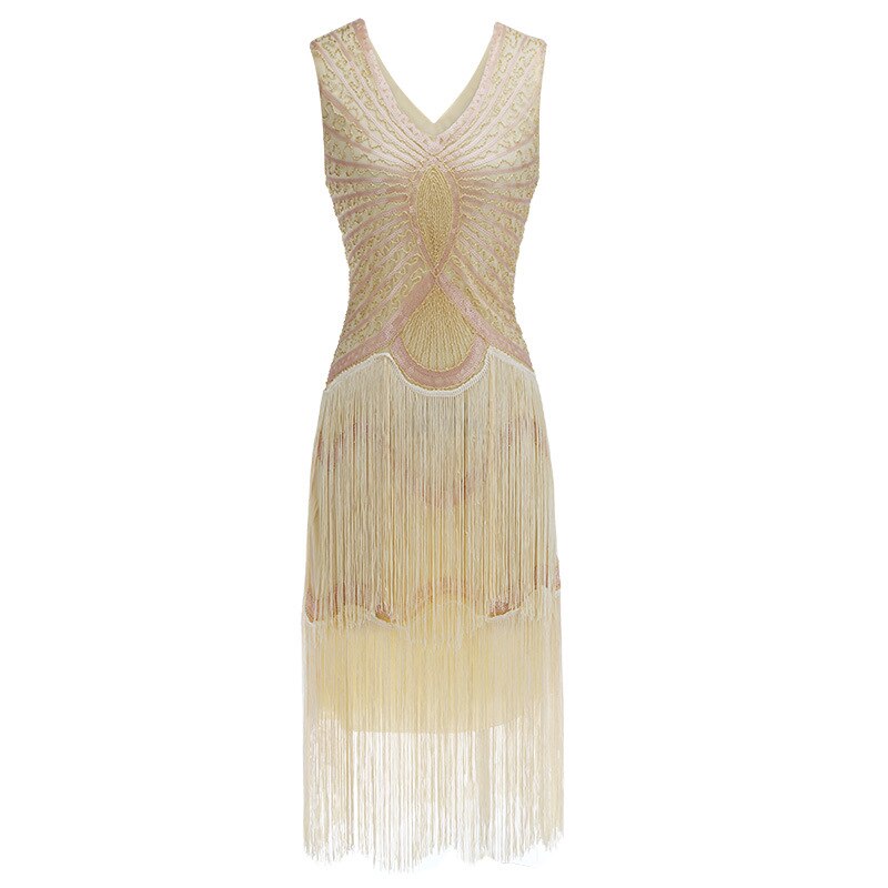 WW | Vintage 1920 Kleid Beige