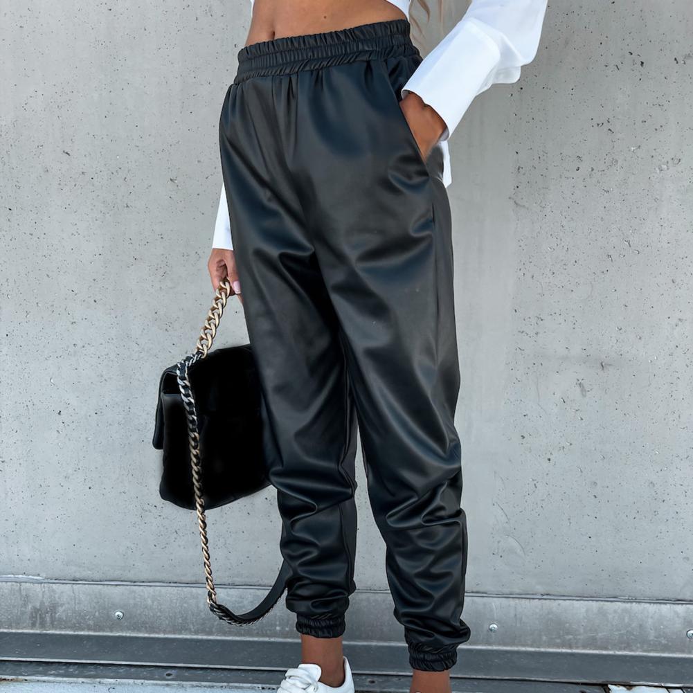 W&W Mode | Stilvolle PU-Leder-Jogginghose