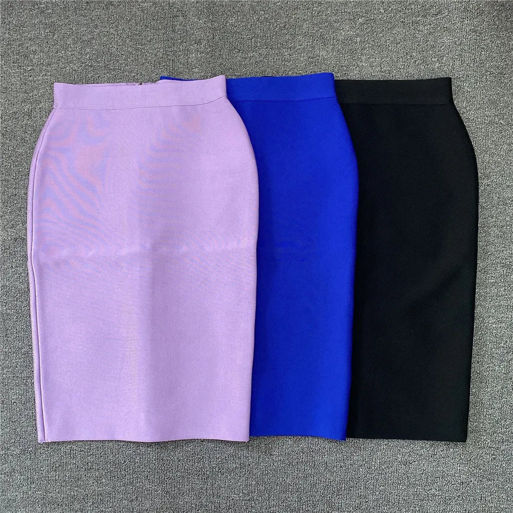 WW | Frauen Neue Rayon Bandage Rock Elegante Bleistiftrock Berühmte Sexy Club Party Kleidung Vintage Vestios