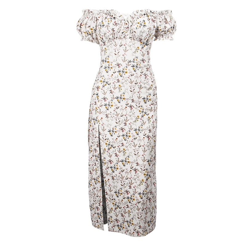 W&W Mode - Maxikleid mit puffärmel