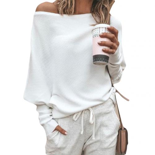 W&W Mode Sweater | Trendiger weicher schulterfreier Pullover