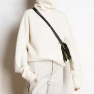 WW - Lockere Und Lässige Rollkragenpullover