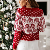 WW - Hässlicher Weihnachtspulli - Klassisches Schneeflockenmotiv