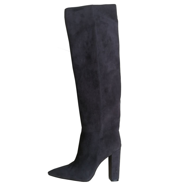 WW | Stiefel Cowboy Wildleder Lang Absatz