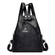 WW | Anti Diebstahl Rucksack Aus Leder Mit Reißverschluss Für Damen