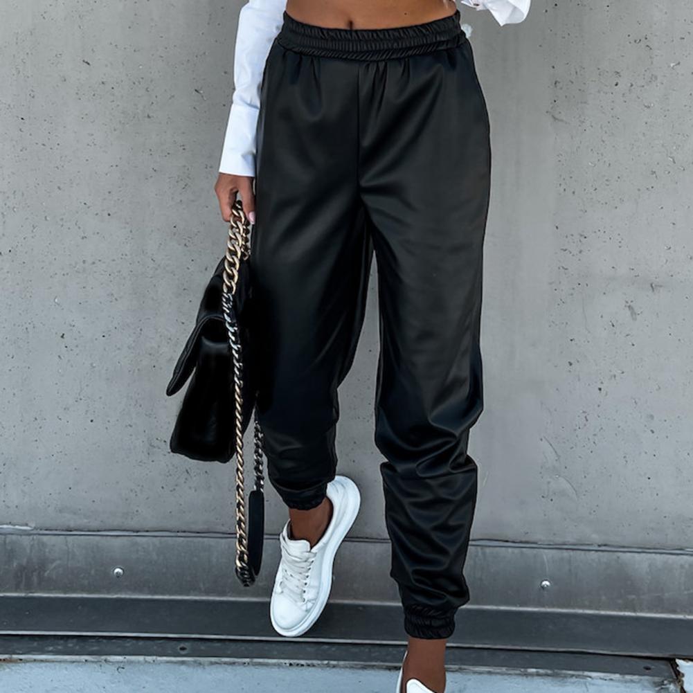 WW | Stilvolle PU-Leder-Jogginghose