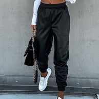 WW | Stilvolle PU-Leder-Jogginghose