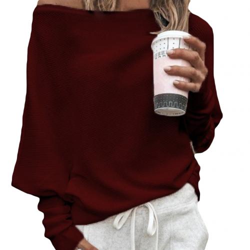 W&W Mode Sweater | Trendiger weicher schulterfreier Pullover